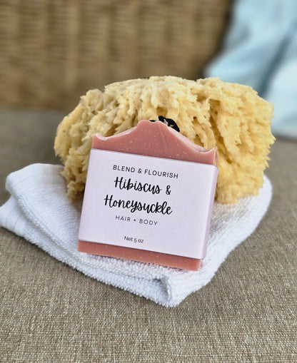 Hibiscus & Honeysuckle hair+ body bar