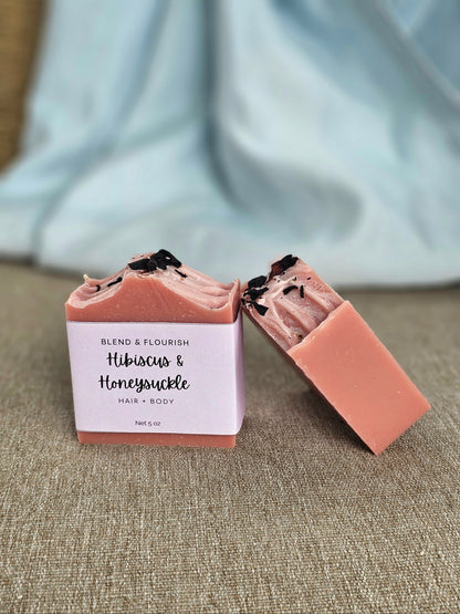 Hibiscus & Honeysuckle hair+ body bar