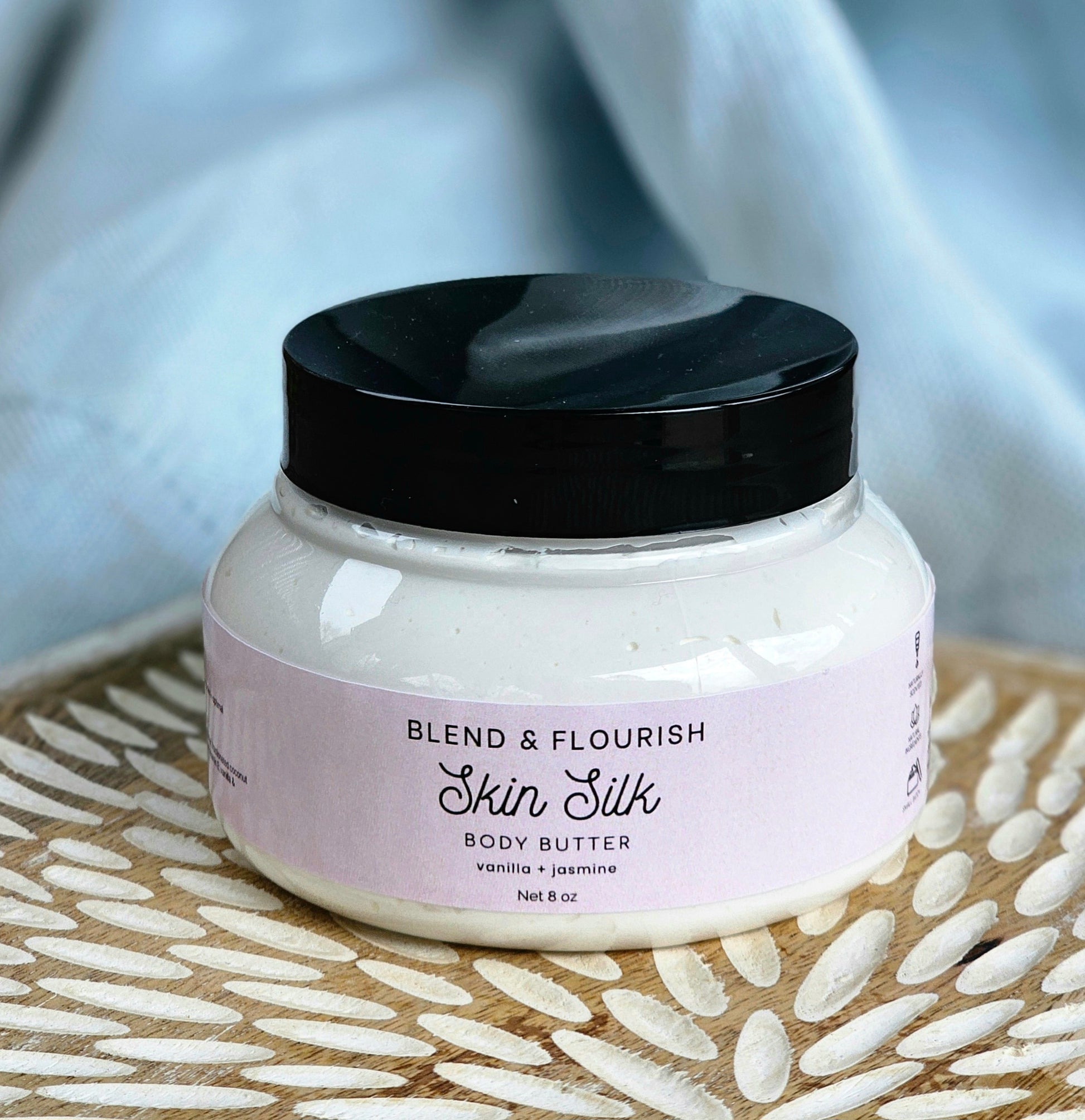 This butter will have your skin feeling silky and moisturized all day. Shea and mango butter seal in moisture and eliminates dry skin leaving it soothed, supple, and nourished. Scented with pure therapeutic essential oils and natural fragrance oils.